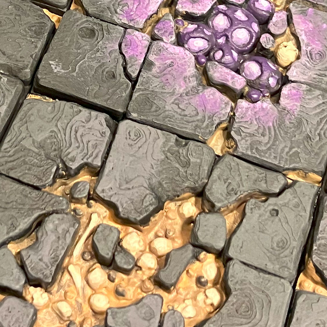 Dungeon Tiles with glowing mushrooms and Bones and Skulls