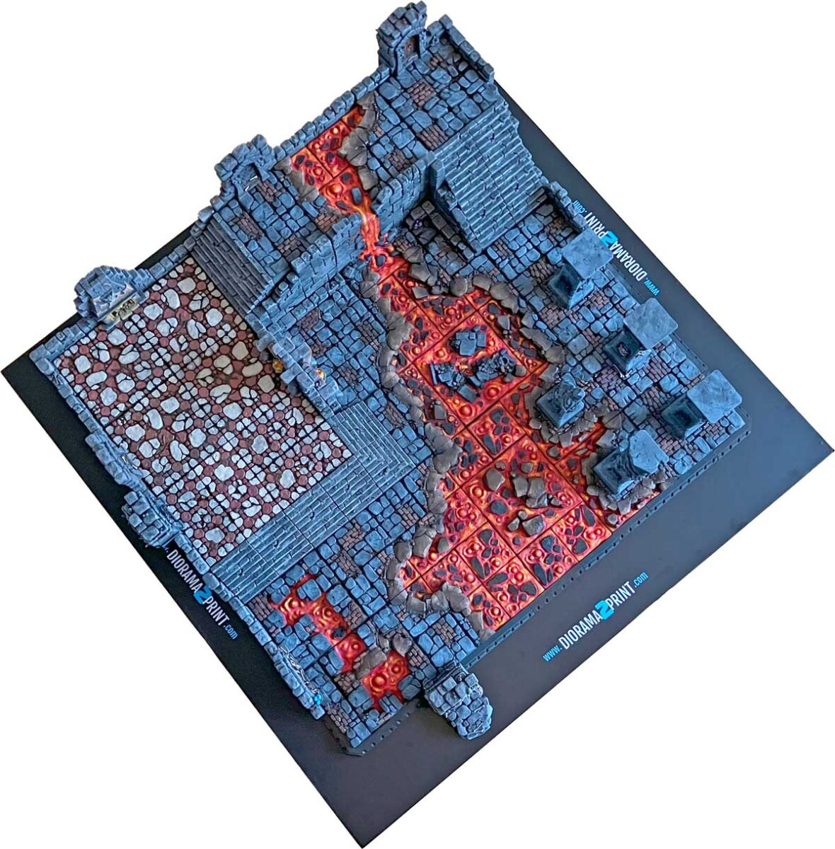 Lava Burst Board Setup 01 60x60cm top view