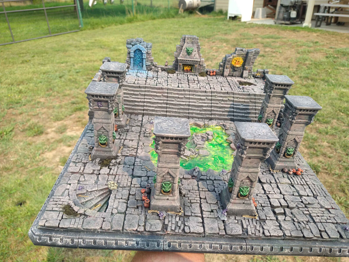 Poisen Temple Dungeon Diorama Board by jholen for the narrative diorama skirmish game "Necropolis28" 03