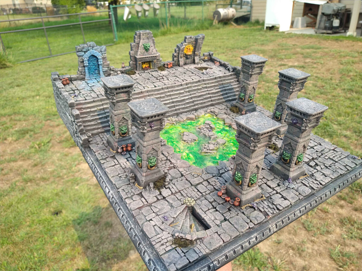 Poisen Temple Dungeon Diorama Board by jholen for the narrative diorama skirmish game "Necropolis28" 04